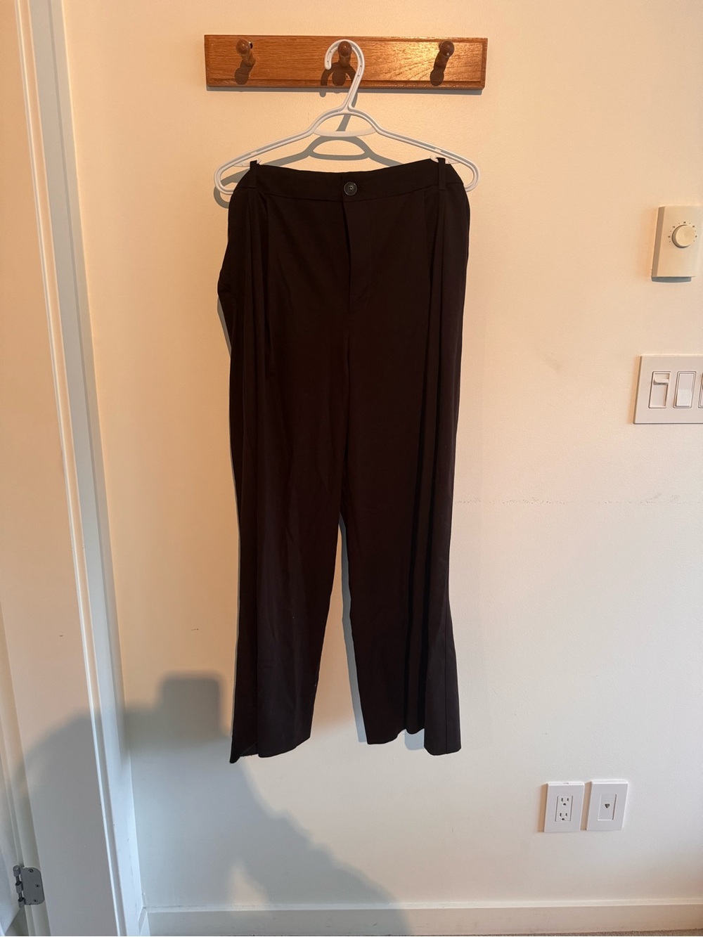 Zara Brown Pleated Tailored Wide Leg Trousers XL